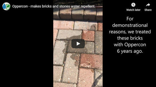 Oppercon makes bricks and stones water repellent