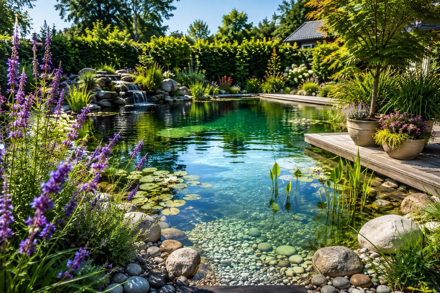 Waterproof cement for pond with Cementmix
